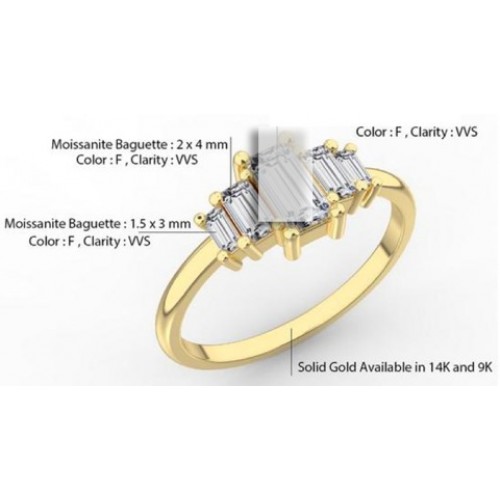 VVSCO27022021- Five stone Emerald Engagement Ring