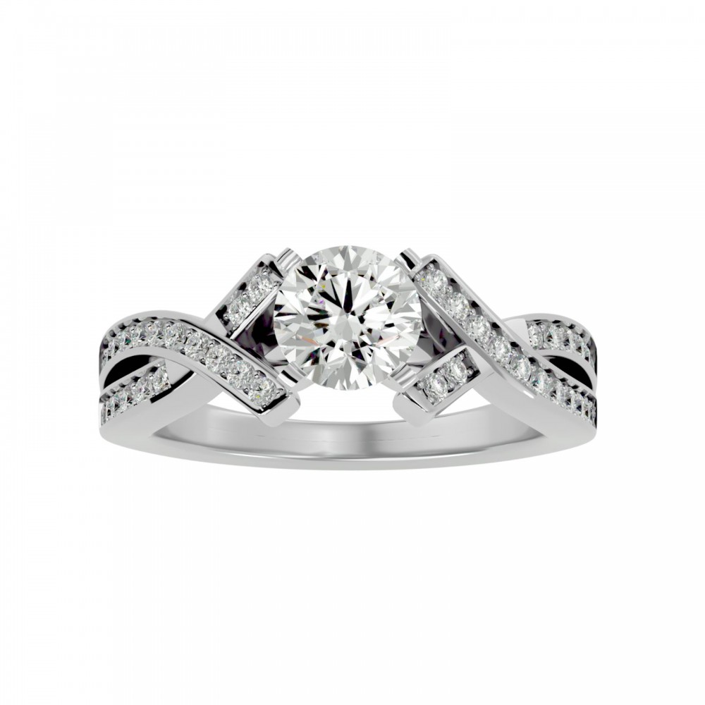 Conscious Round Cut Diamonds Women's Ring For Engagement