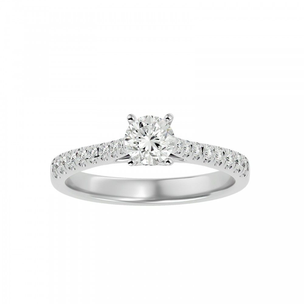 Austin Round Solitaire Engagement Ring For Her