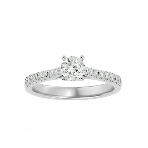 Austin Round Solitaire Engagement Ring For Her