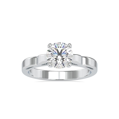 Granthi 1.19 Ct Round Diamond Prong Set Engagement Ring